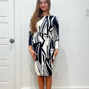 Vintage CACHÉ Abstract Print Dress
